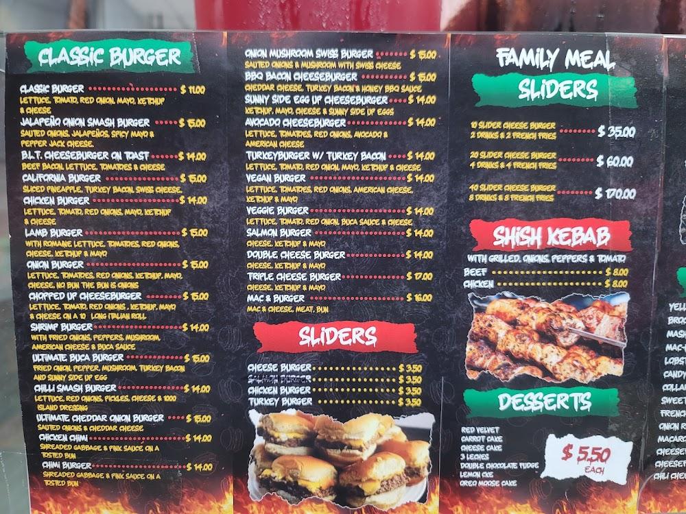 Buca Burger & Steak Menu image 1